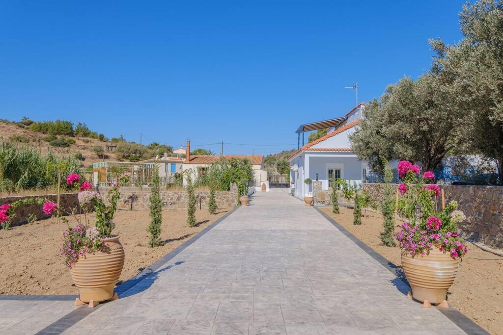 Lefkathia Beach Villa - Gated Beach-Front Private Villa At Lefkathia Beach, Chios! Volissos エクステリア 写真